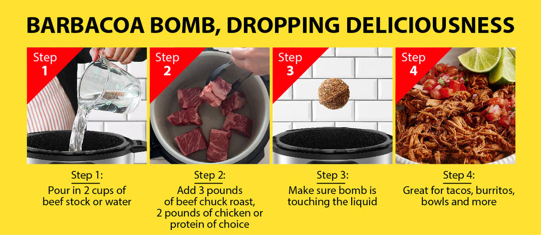 Barbacoa: 2 Bombs Per Jar, Feeds 18 People