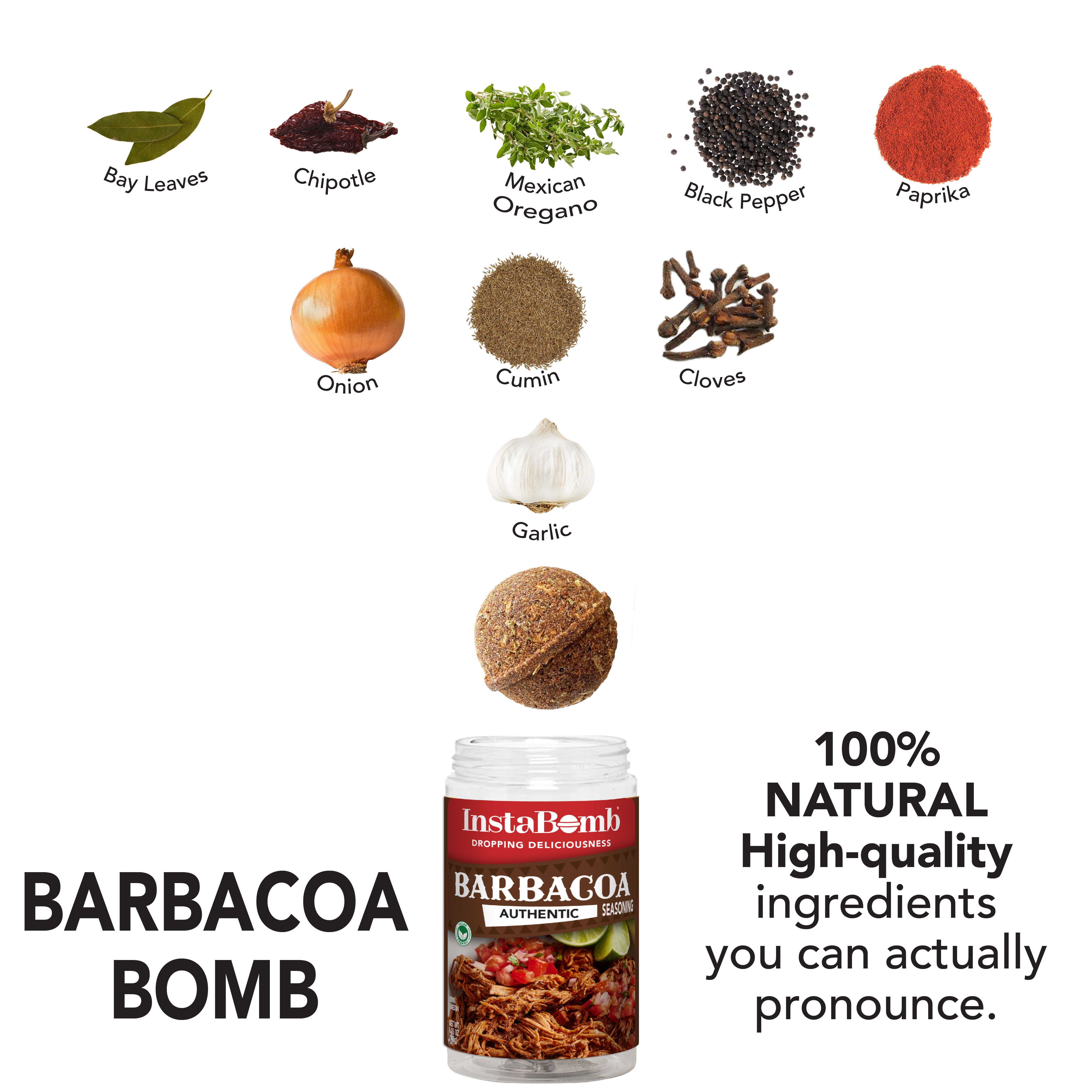 Barbacoa: 2 Bombs Per Jar, Feeds 18 People