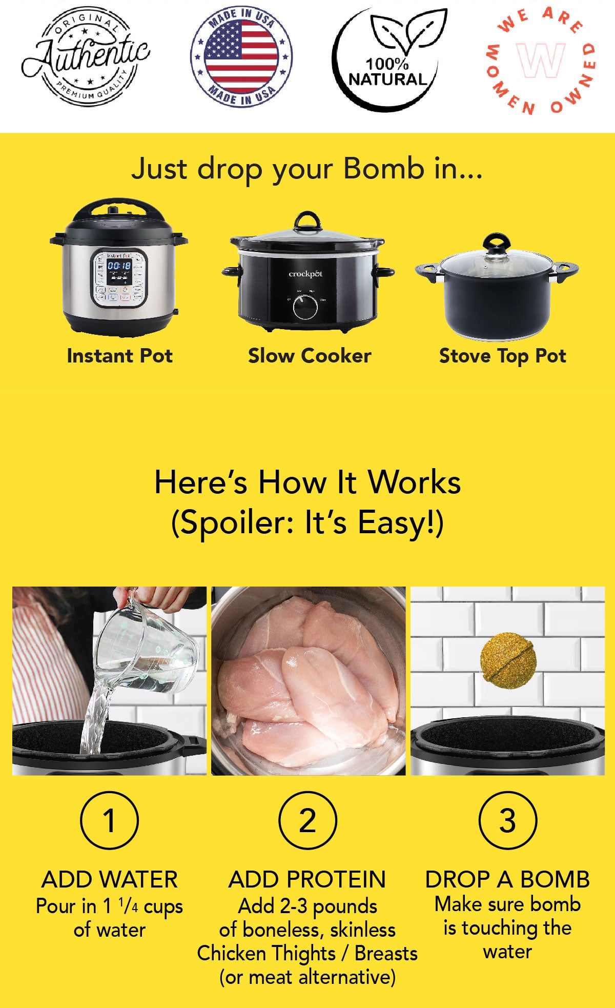 Lemon Garlic: 2 Bombs Per Jar, Feeds 16 People