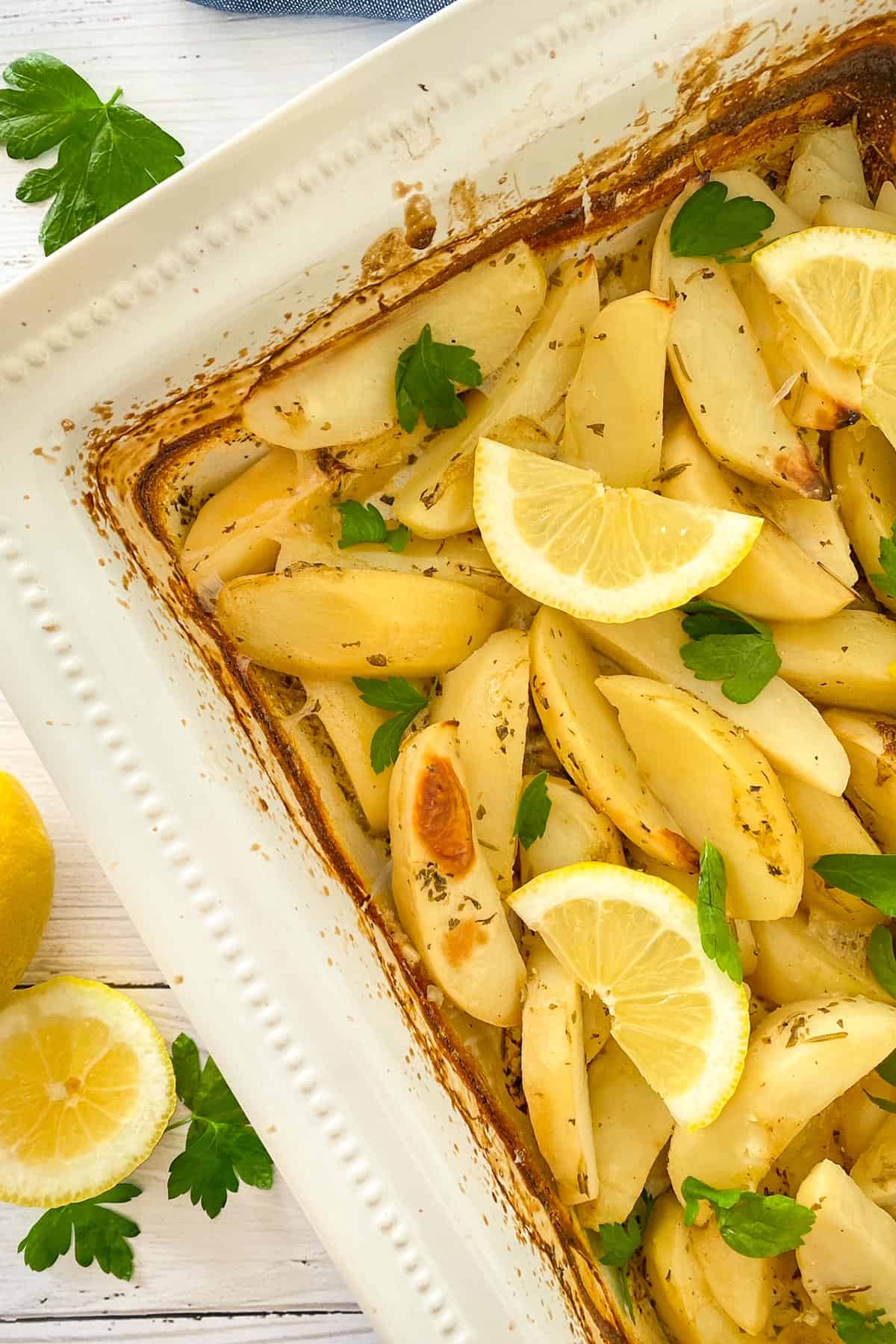 Roasted Vegan Greek Lemon Potatoes