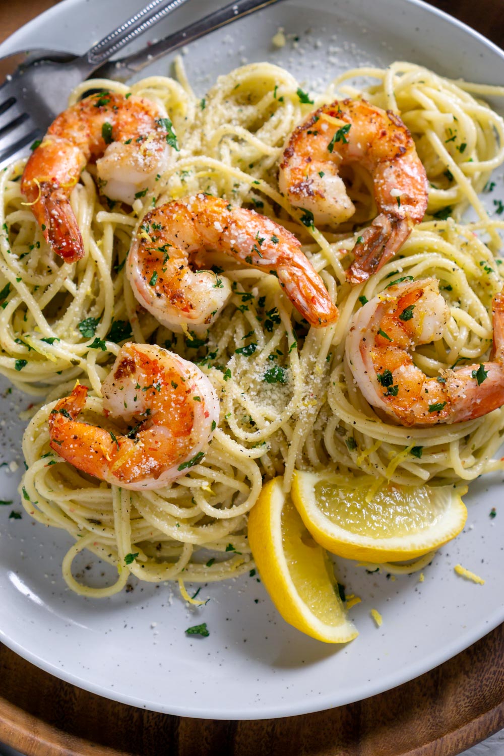 Lemon Garlic  Shrimp Pasta  | Recipes