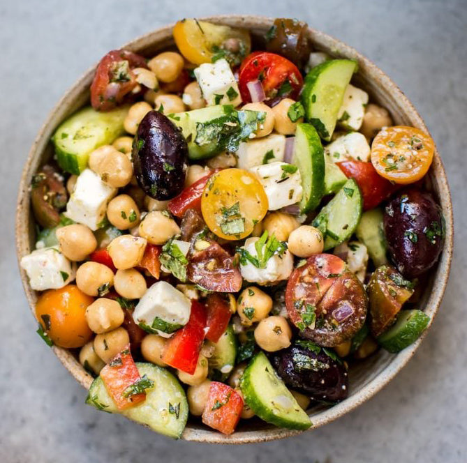 Mediterranean Chickpea Salad  | Easy Side Dish Recipes